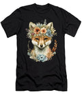 4 Boho Fox Floral Wildlife Nature Animal Heidi Joyce T-Shirt