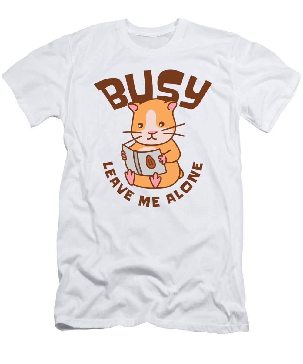 4 Busy Reading Hamster Pet Book Hamster Owner Toms Store T-Shirt