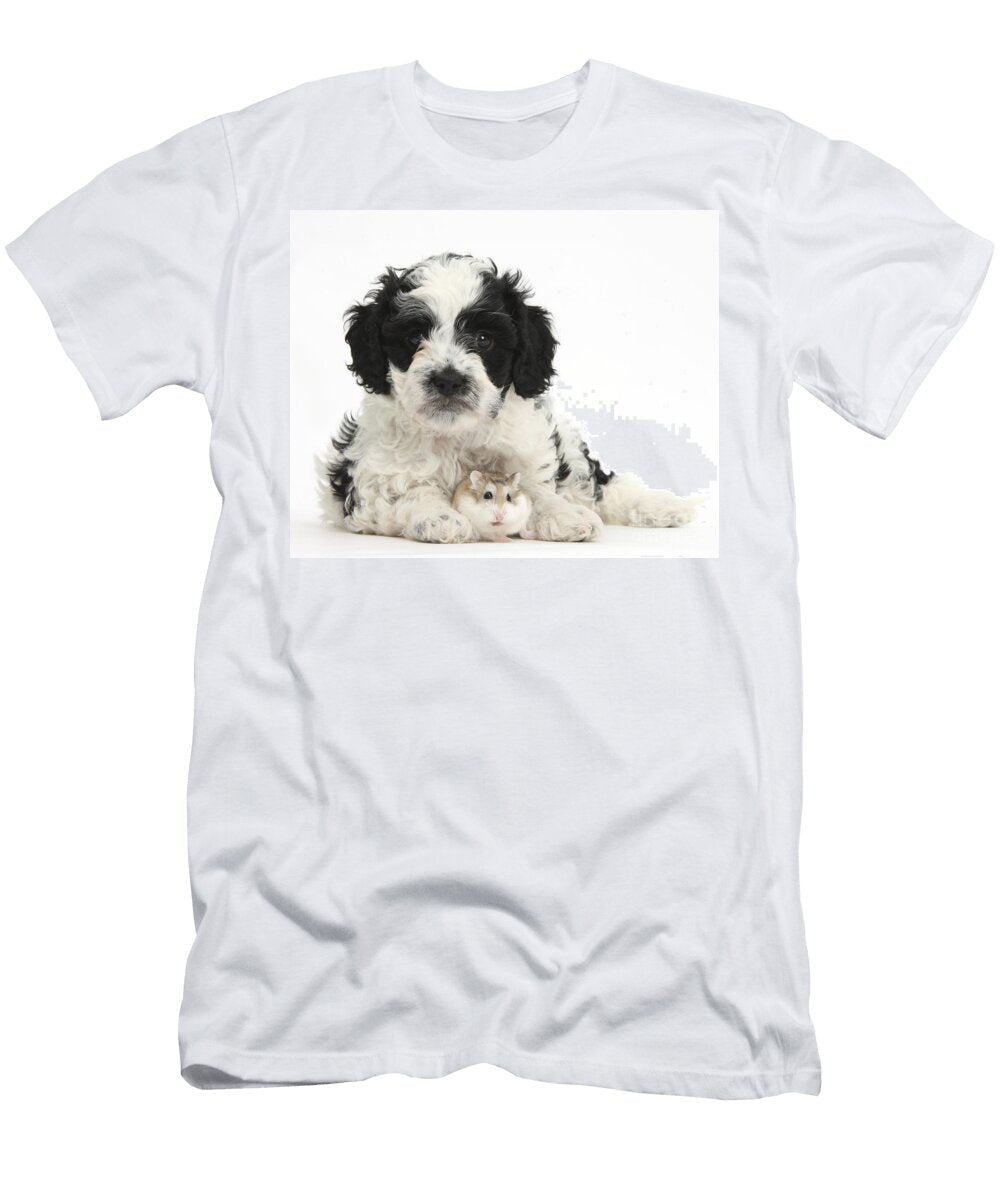 4 Cavapoo Puppy and Roborovski Hamster Mark Taylor T-Shirt