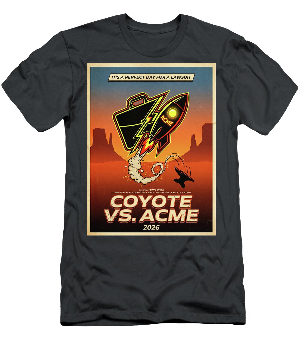4 Coyote Vs Acme Minimal Movie Poster Retro Film Poster Vintage 2026 Sampadart Gallery T-Shirt