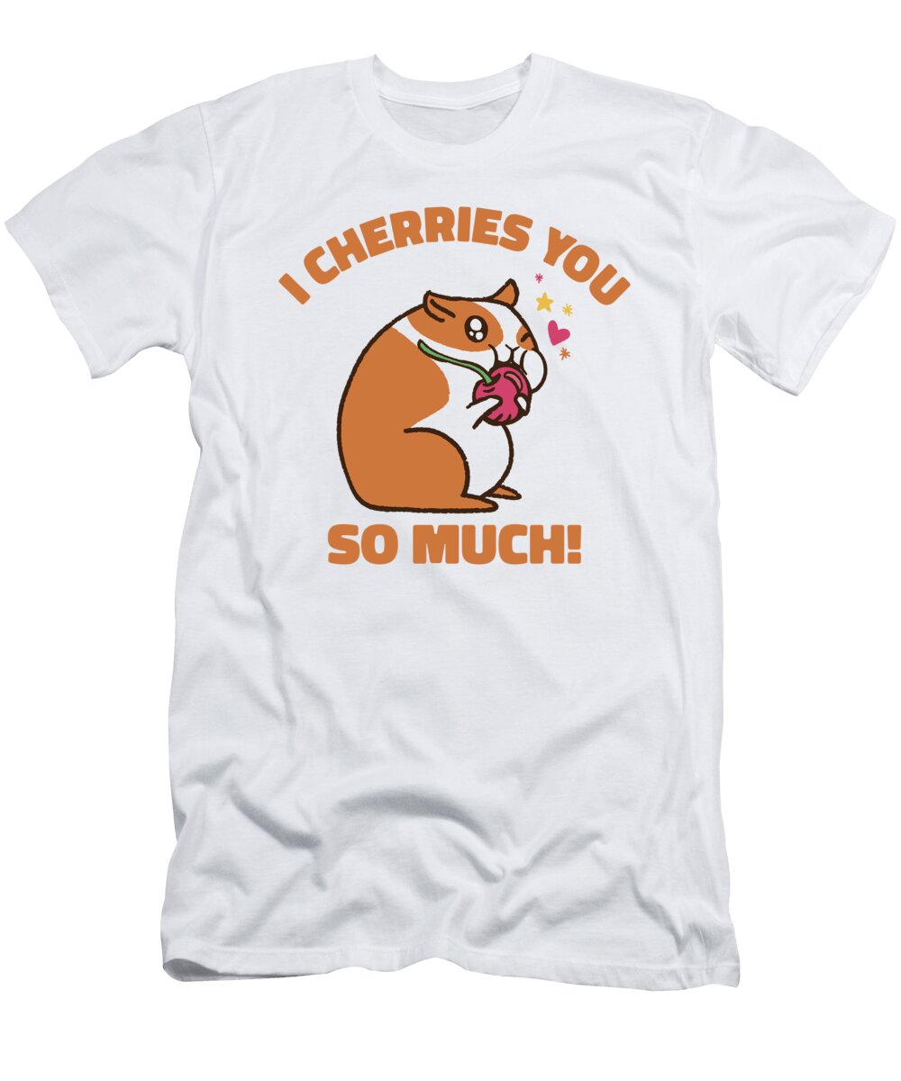 4 Cute Animal Hamster Cherry Pet Food Pet Hamster Lover Toms Store T-Shirt