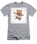 4 Hamster Pet with Open Mouth Running Fast on the Withe Background Cute Gray Rodent Isolated Pavel Shlykov T-Shirt