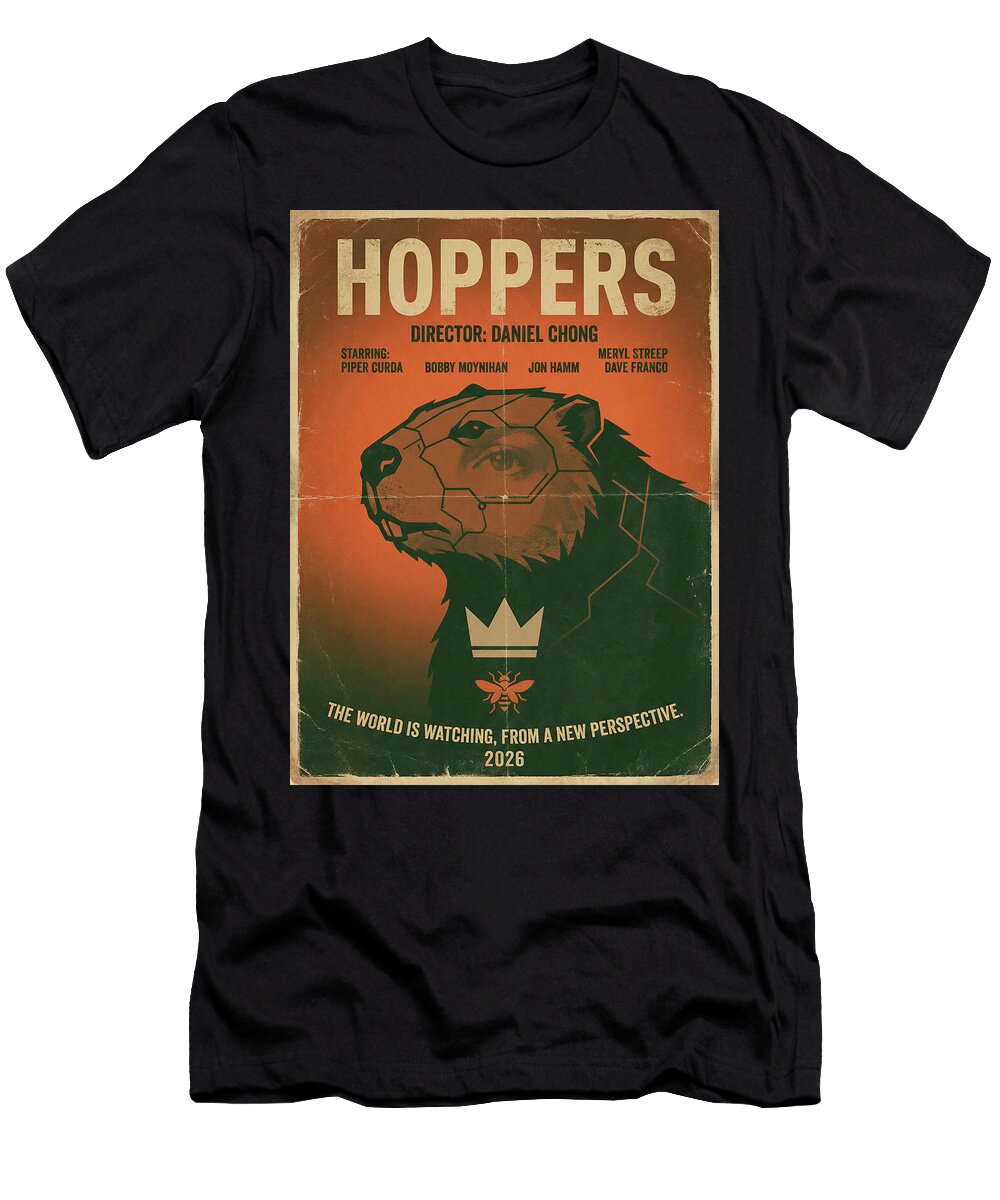 4 Hoppers Minimal Movie Poster Retro Film Poster Vintage 2026 Sampadart Gallery T-Shirt