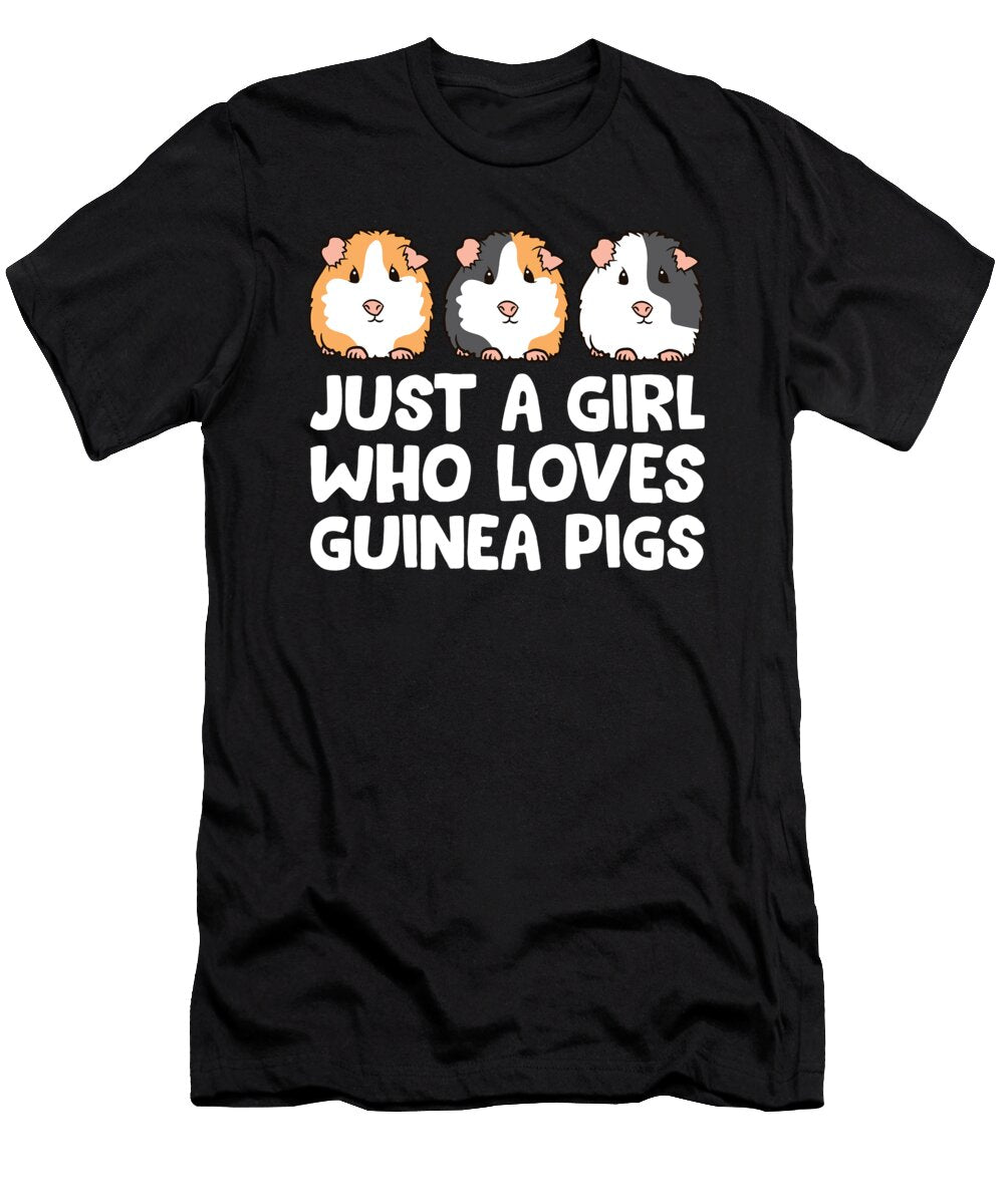 4 Just a Girl Who Loves Guinea Pigs Eq Designs T-Shirt