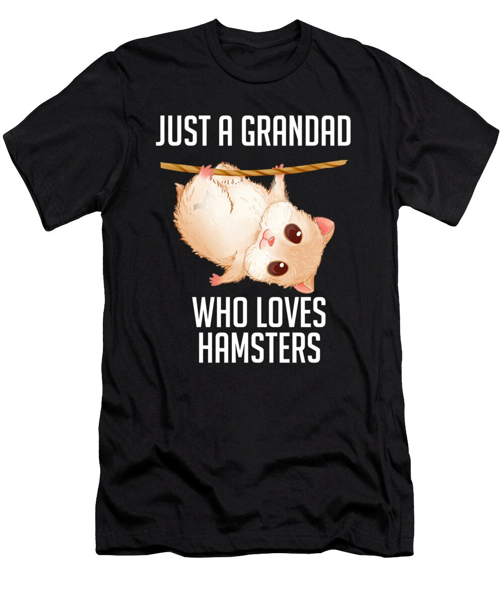 4 Just a Grandad Who Loves Hamsters Funny Hamster Pet Cynto T-Shirt