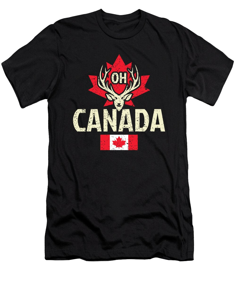 4 Oh Canada Funny Maple Leaf Flag Gift for Canadians Martin Hicks T-Shirt