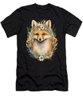 5 Boho Fox Floral Wildlife Nature Animal Heidi Joyce T-Shirt