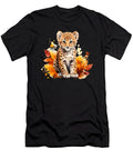 5 Cheetah Cub Autumn Baby Leopard Safari Watercolor Heidi Joyce T-Shirt