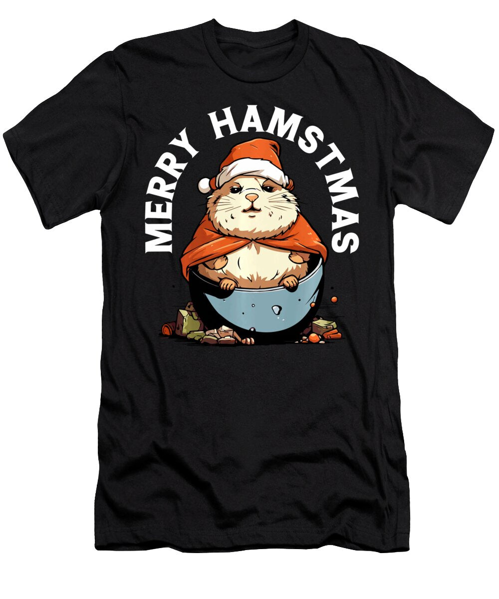 5 Hamster Christmas Day Xmas Party Rodent Pet Santa Claus Thepassionshop T-Shirt