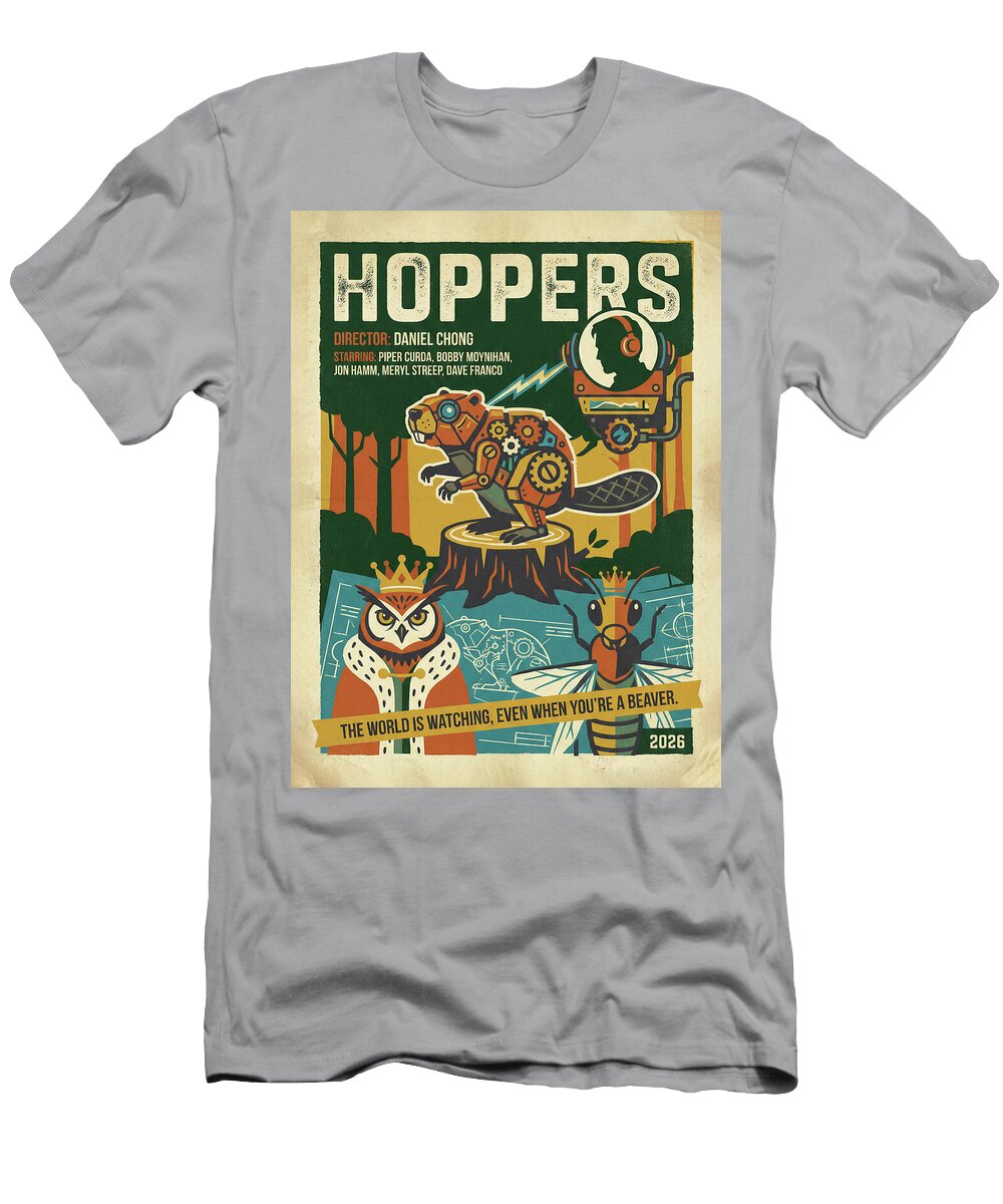 5 Hoppers Minimal Movie Poster Retro Film Poster Vintage 2026 Sampadart Gallery T-Shirt