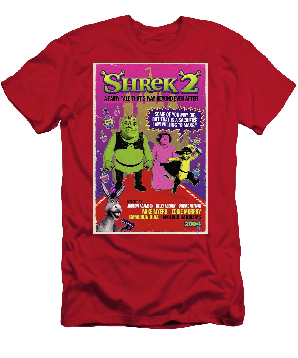 5 Shrek 2 Minimal Vintage Style Movie Poster High Quality 2004 Sampadart Gallery T-Shirt