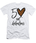 50 and Fabulous 50th Birthday Leaopard Print Love Heart Deon Du Plessis Art T-Shirt