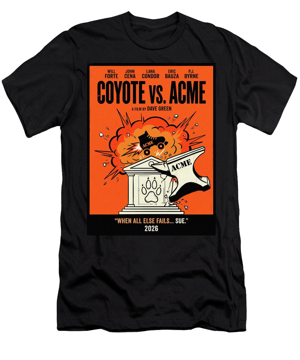 6 Coyote Vs Acme Minimal Movie Poster Retro Film Poster Vintage 2026 Sampadart Gallery T-Shirt