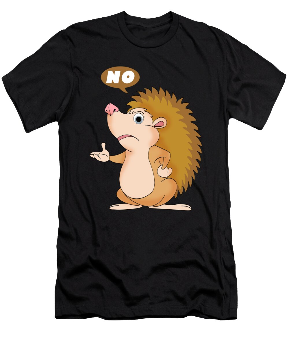 6 Cute Hedgehog Animal Love Cute Porcupine Gift Muc Designs T-Shirt