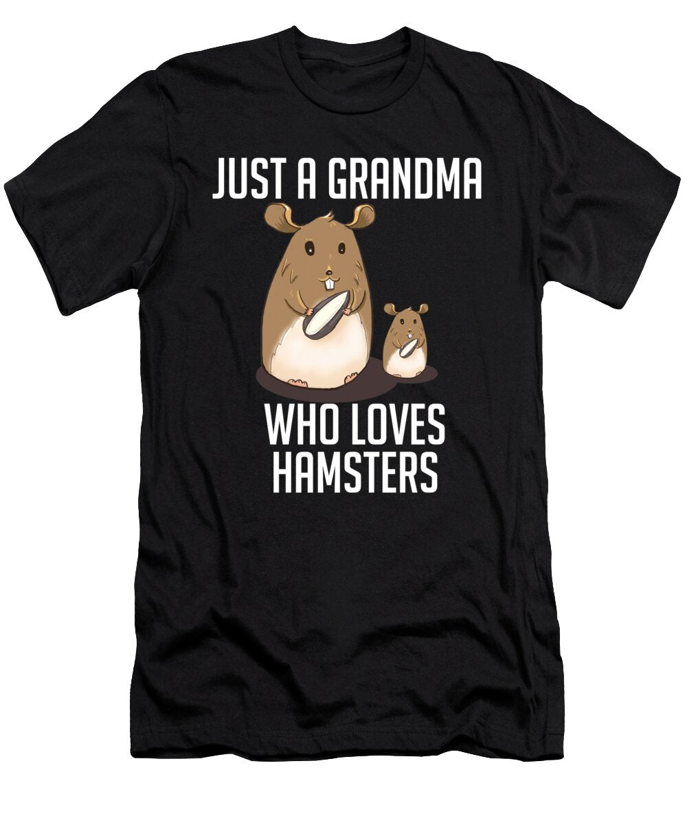 6 Just a Grandma Who Loves Hamsters Funny Hamster Pet Cynto T-Shirt