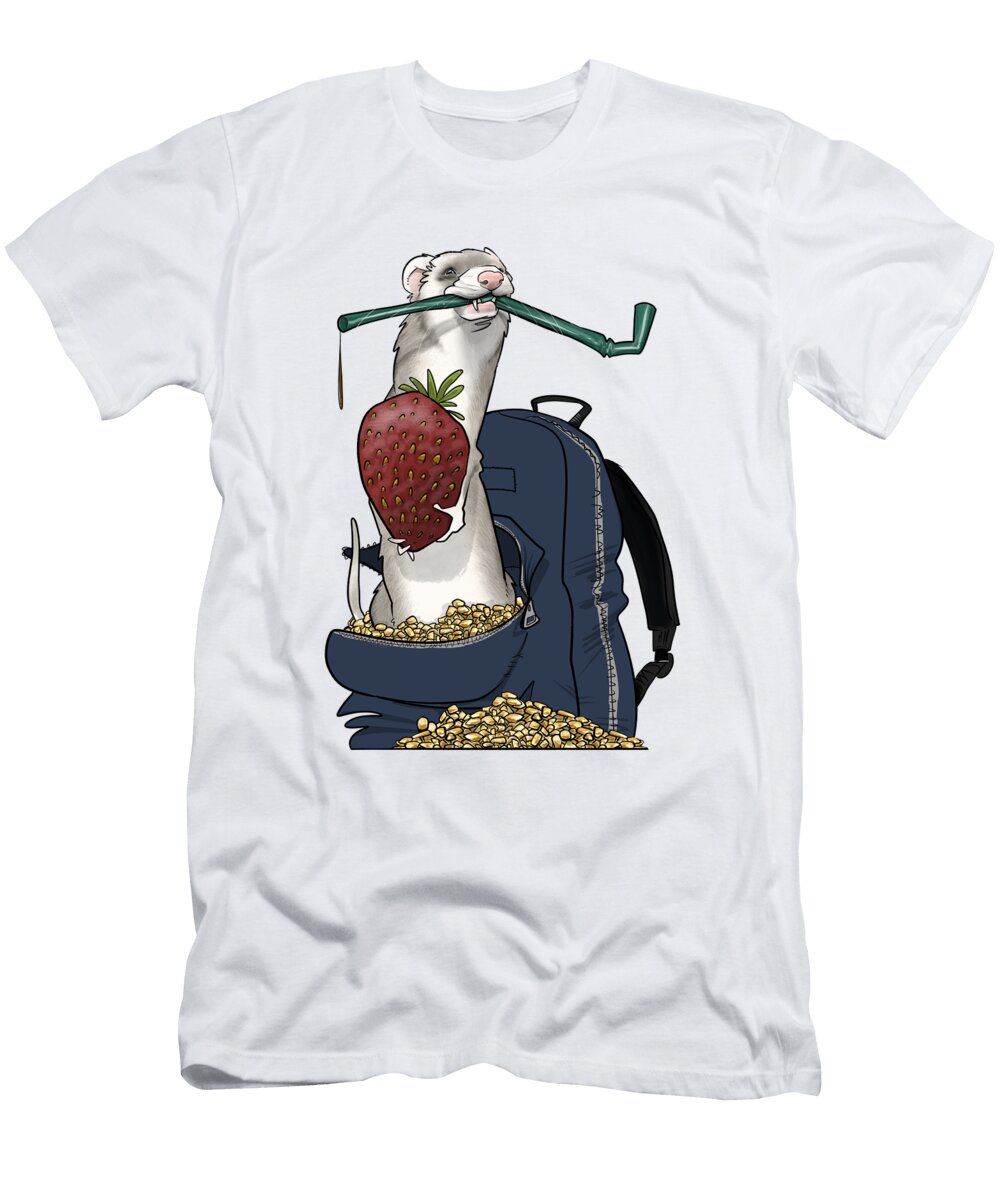 6243 Lamb Canine Caricatures By John Lafree T-Shirt