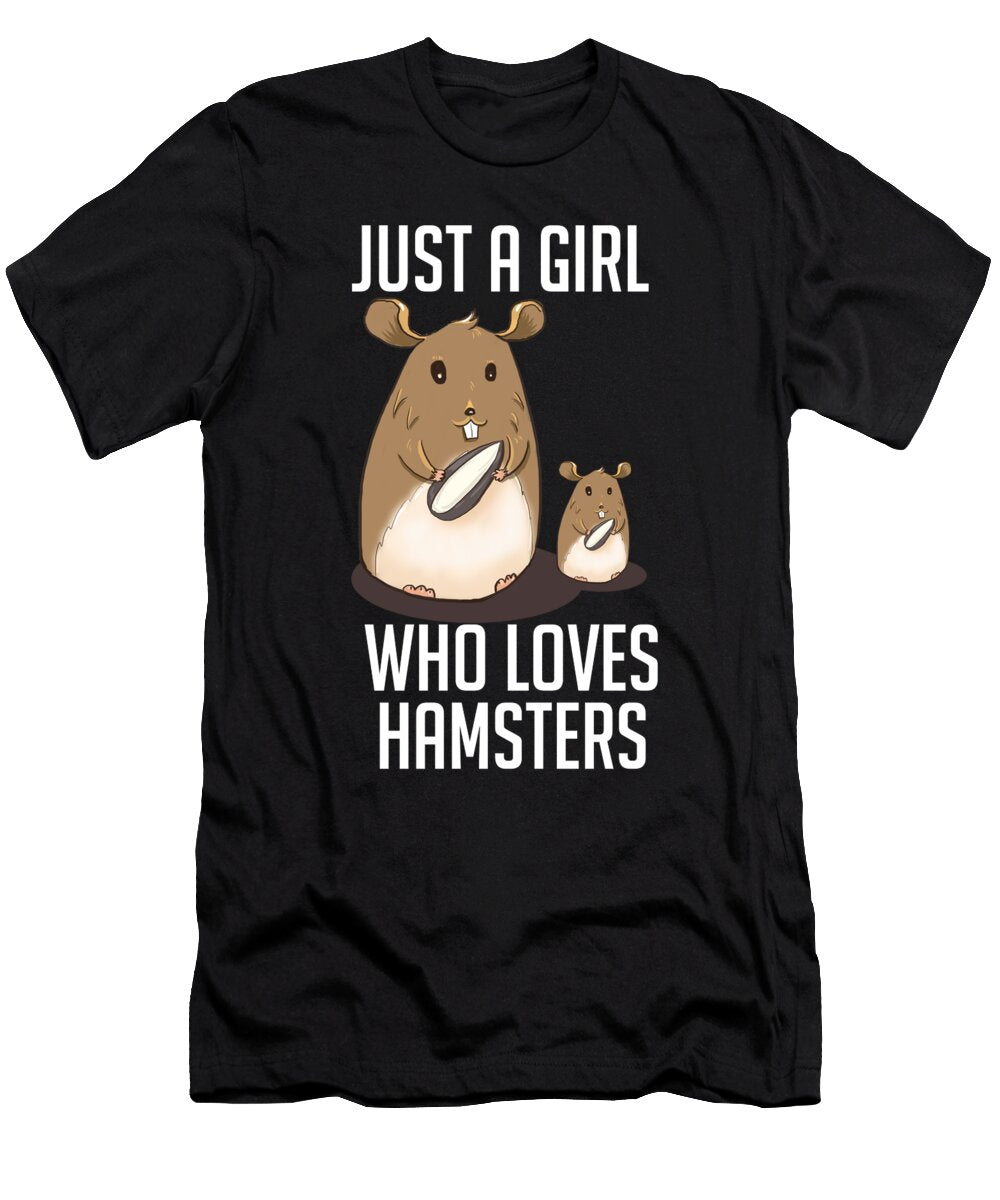 7 Just a Girl Who Loves Hamsters Funny Hamster Pet Cynto T-Shirt