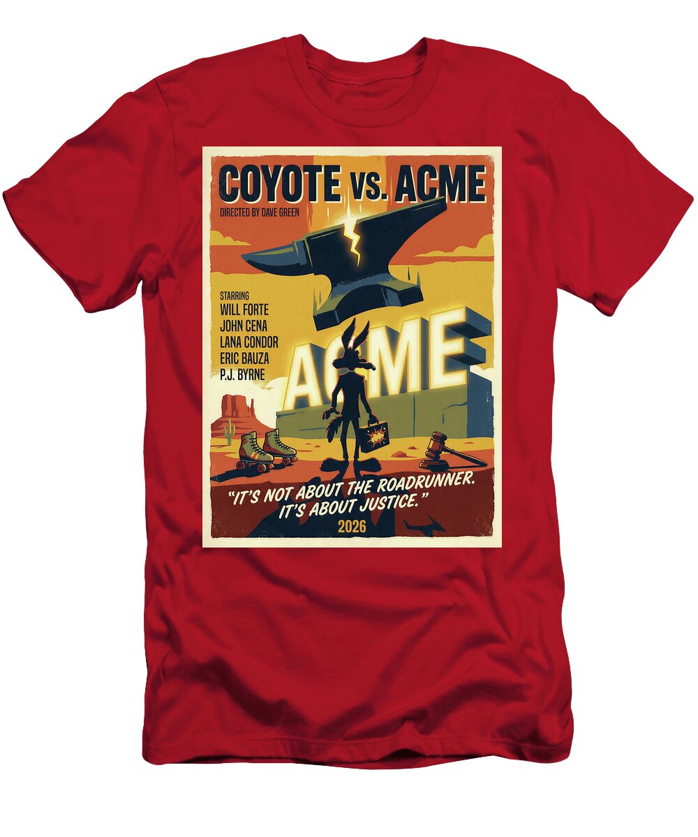 8 Coyote Vs Acme Minimal Movie Poster Retro Film Poster Vintage 2026 Sampadart Gallery T-Shirt