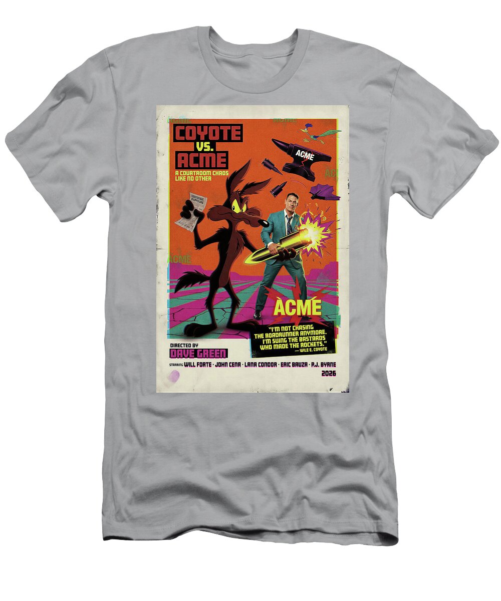 9 Coyote Vs Acme Minimal Movie Poster Retro Film Poster Vintage 2026 Sampadart Gallery T-Shirt