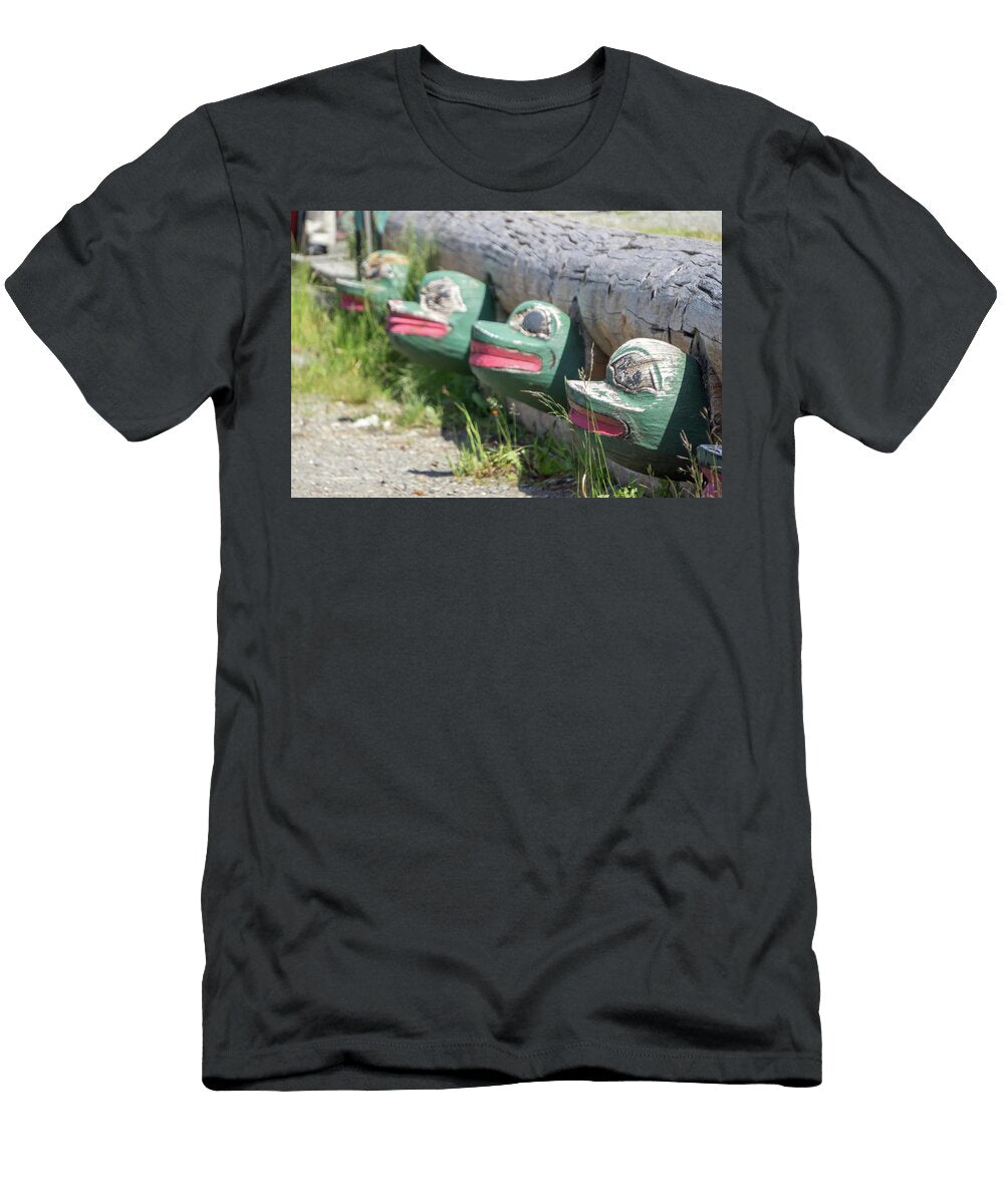 9 Totems Art and Carvings At Saxman Village in Ketchikan Alaska Alex Grichenko T-Shirt