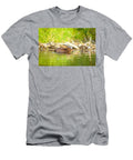 A Beaver and Baby Feed Near Their Dam Michael Jones T-Shirt