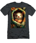 A Charming Ferret in a Cozy Blanket Curled Up for a Nap Eldre Delvie T-Shirt
