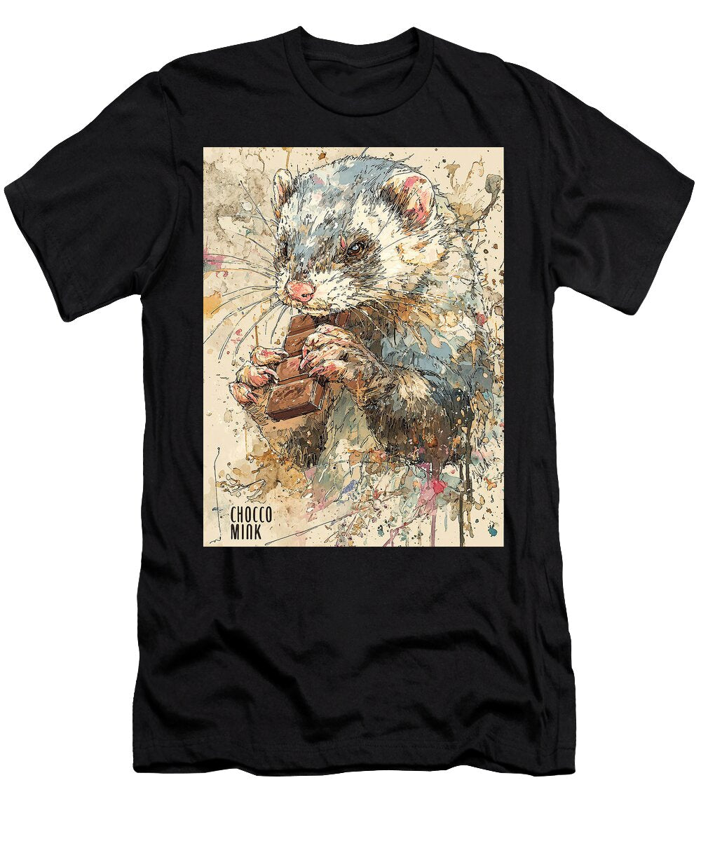 A Choco Mink Indulging in a Delicious Treat Grover Mcclure T-Shirt
