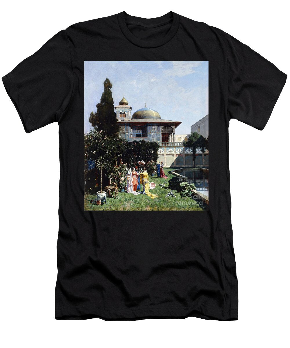 A Corner in the Garden of the Harem Un Angolo De Giardino Dellharem 1877 Alberto Pasini T-Shirt
