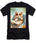 A Cute Hamster Relaxes on a Beach with a Book and a Drink Crookse Amalia T-Shirt