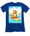 A Cute Hamster Rides a Surfboard in the Ocean Zunae Lim T-Shirt