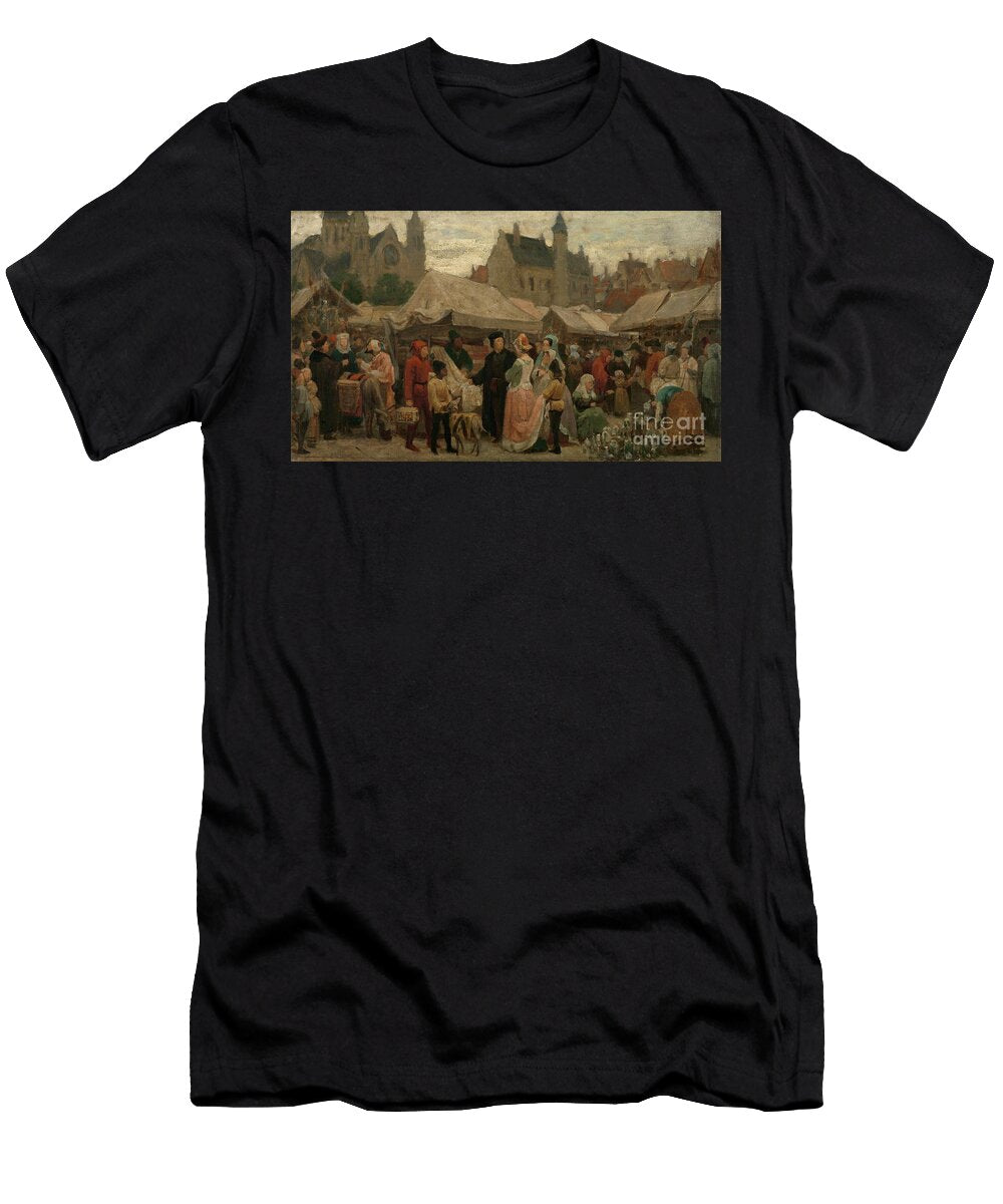 A Fair in Ghent in the Middle Ages Study C1862 Felix De Vigne T-Shirt