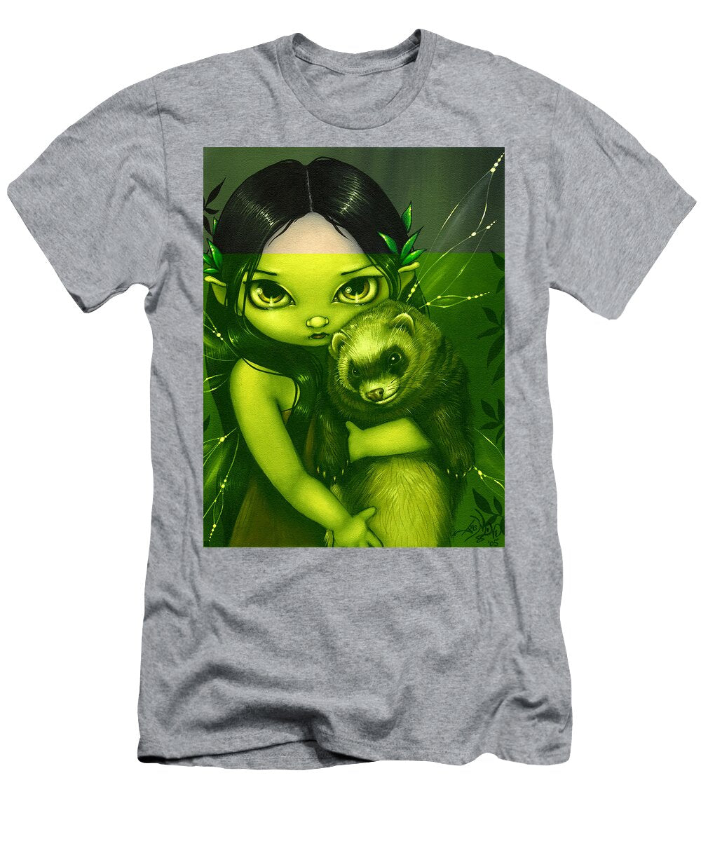 A Ferret and His Fairy By Jasmine Becket Griffith Artfi Gallery T-Shirt