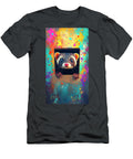 A Ferret Peeking From a Box Vibrant Animal Art Cortez Schinner T-Shirt