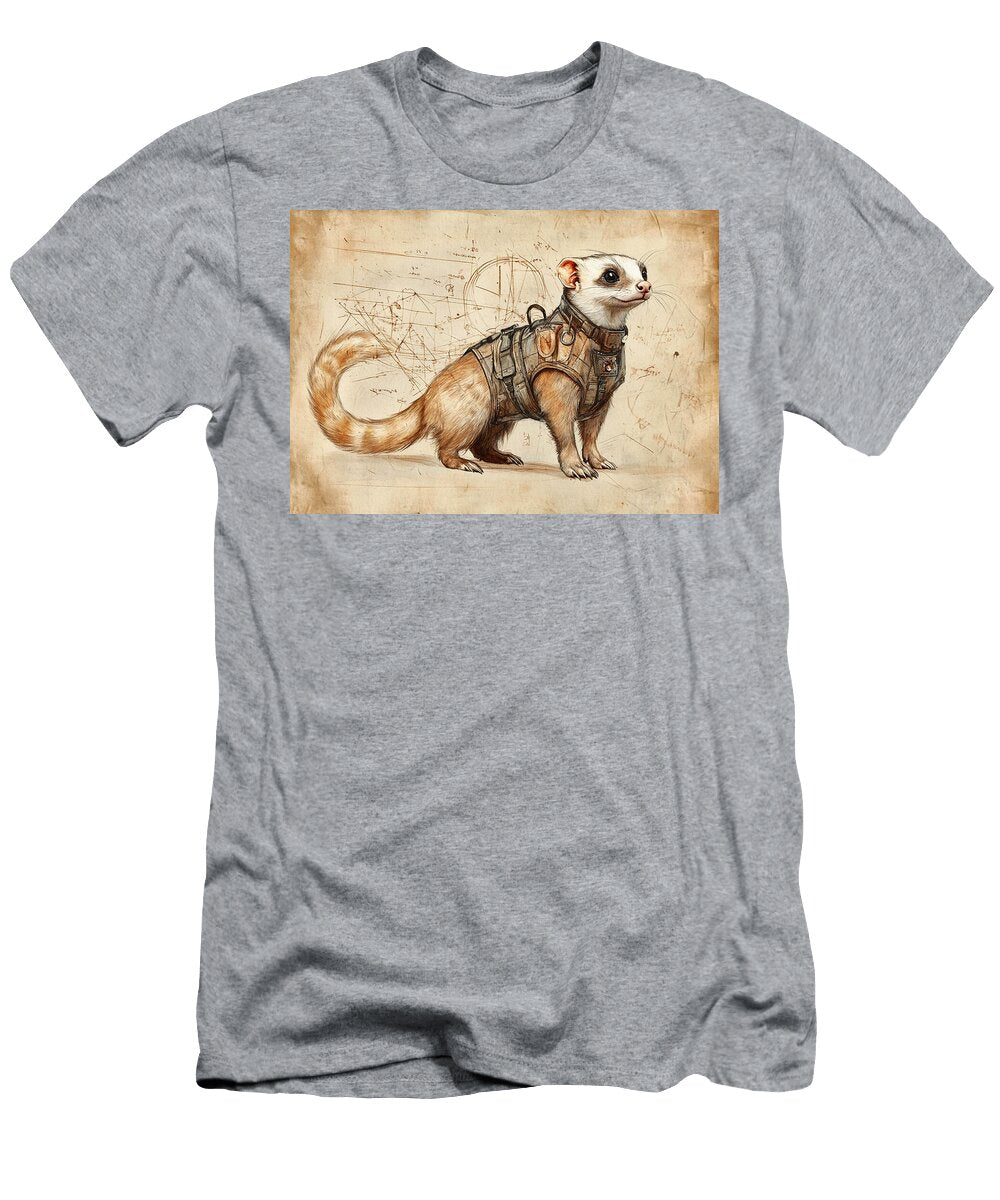 A Ferret with an Agility Suit Animal in Armor Cortez Schinner T-Shirt