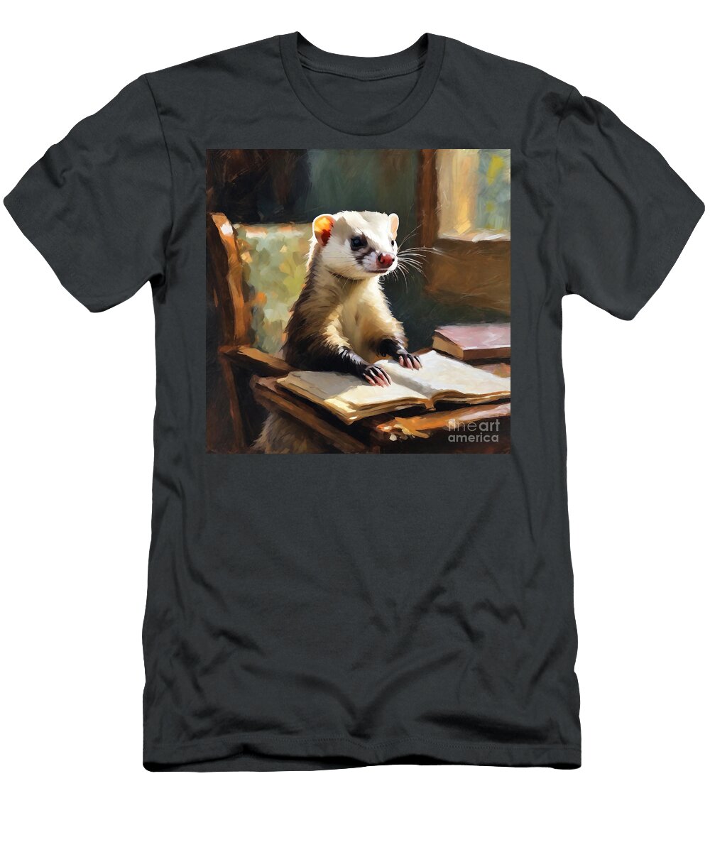 A Ferrets Read Book Adrien Efren T-Shirt
