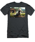 A Few Cute Ferrets on a Country Farm Pictorial Illustration Ai Joaquin Corbalan T-Shirt