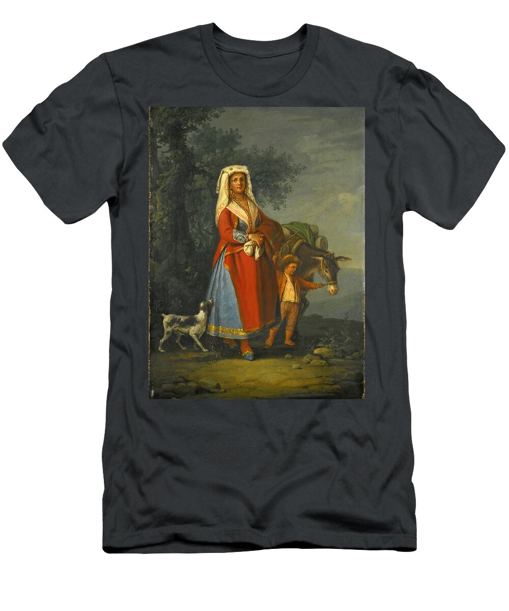 A Lady in the Traditional Dress of the Island of Ischia Pietro Fabris T-Shirt