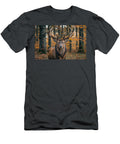 A Majestic Stag with Impressive Antlers Stands in a Forest Surrounded By Autumn Foliage Mango Art T-Shirt