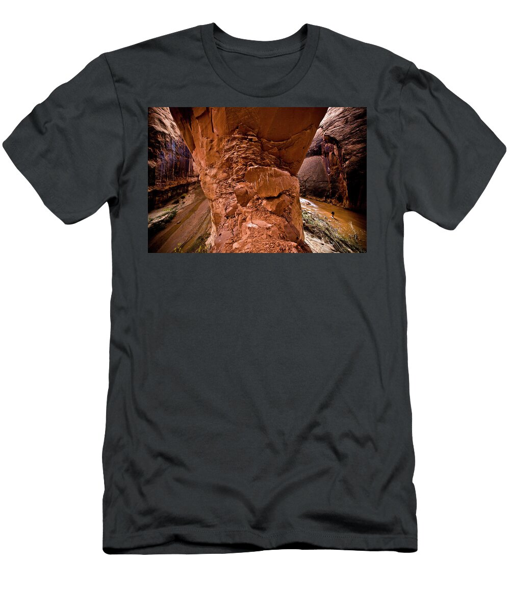 A Man Hikes Through Coyote Wash Kirk Mastin T-Shirt