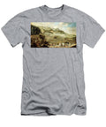 A Moroccan Military Encampment with Veiled Ladies on Donkeys in the Foreground French School T-Shirt