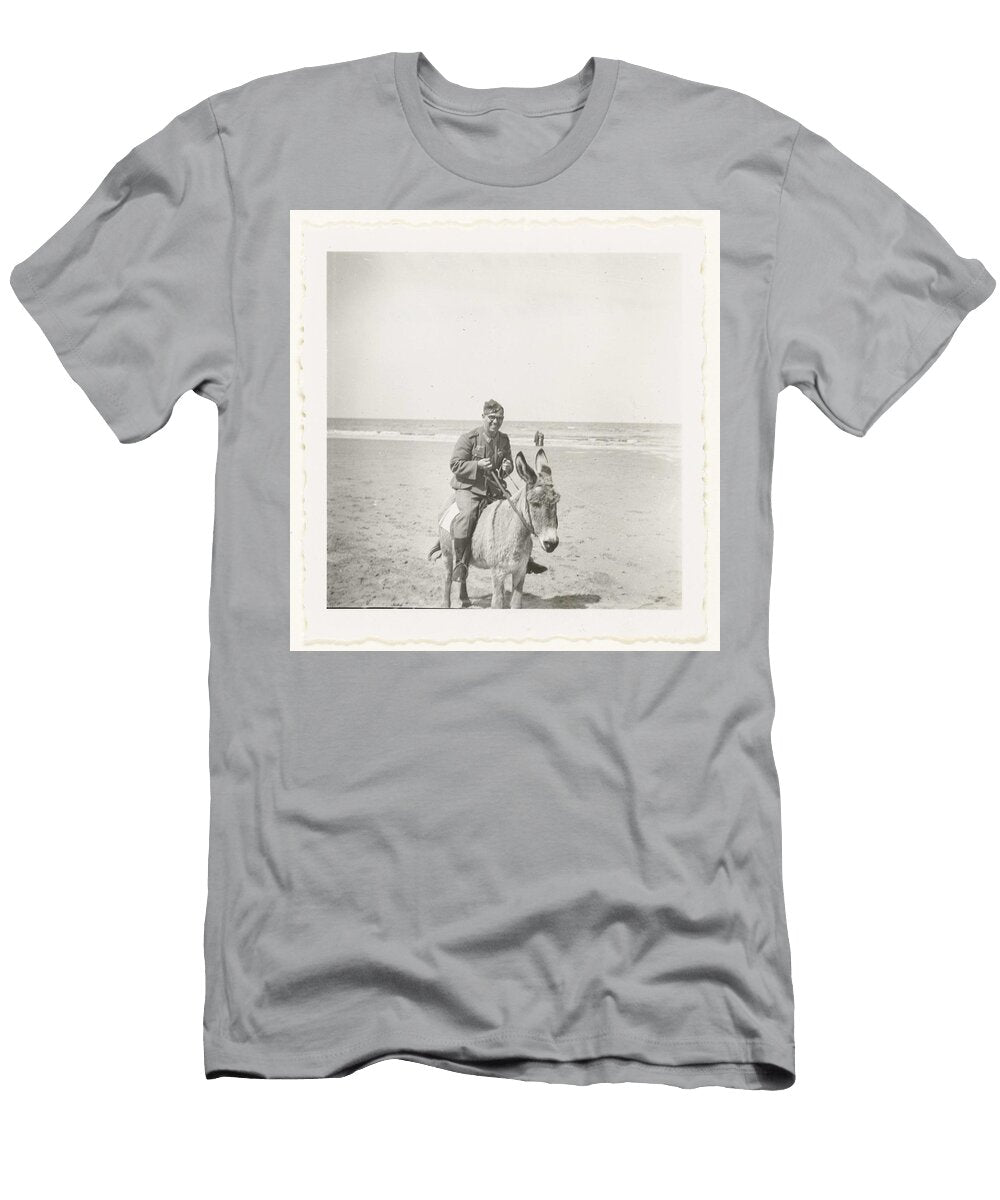 A Wehrmacht Soldier Rides on a Donkey Anonymous 1941 Celestial Images T-Shirt