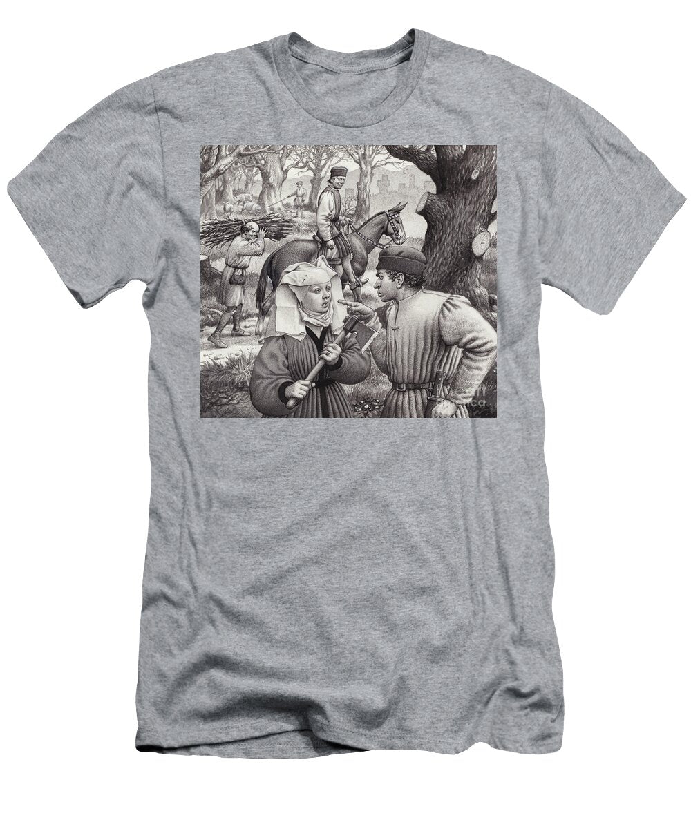 A Woman Finds Herself in Trouble When She Chops Down the Branch of a Tree Pat Nicolle T-Shirt