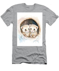 Adorable Ferret Artwork Two Baby Ferrets Playing in a Tunnel with Tan and Cream Fur Cute Animal Illu Henry George T-Shirt
