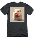 Adorable Hamster Holding a Ripe Strawberry Erdward Morrlis T-Shirt
