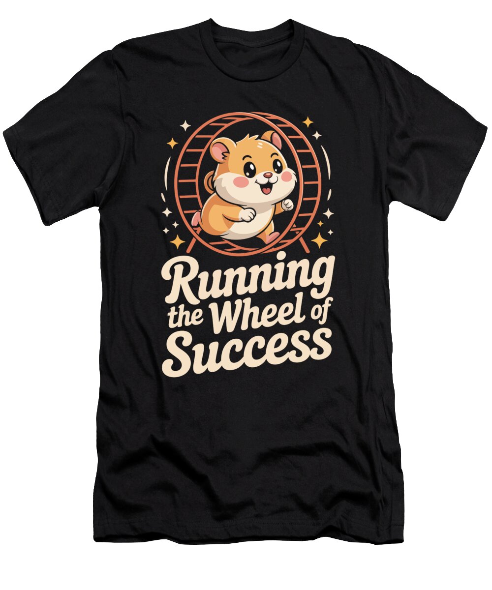 Adorable Hamster on Success Wheel Joanna Redesiuk T-Shirt