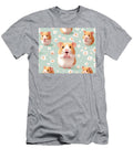 Adorable Hamsters in a Floral Pattern Giuseppina Rikuu T-Shirt