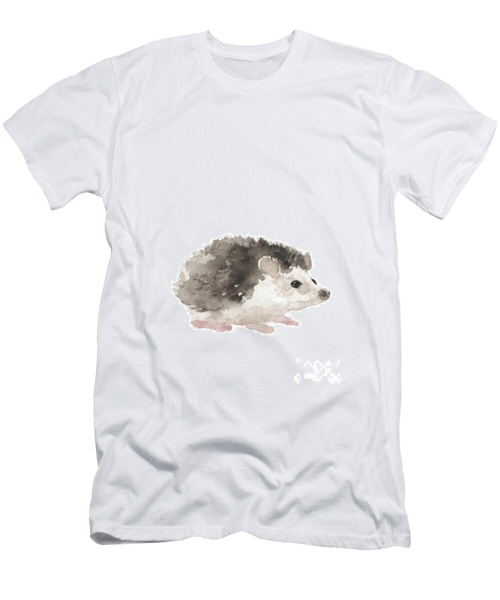 Adorable Hedgehog Watercolor Joanna Szmerdt T-Shirt