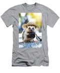 Adventurous Hedgehog with Camera and Straw Hat on Pavement Michal Bednarek T-Shirt