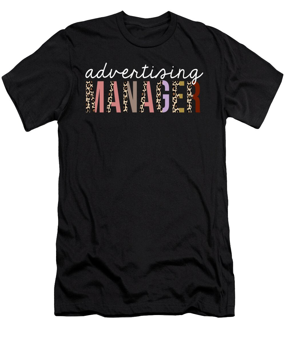 Advertising Manager Leopard Print Funny Appreciation Jensen Cena T-Shirt