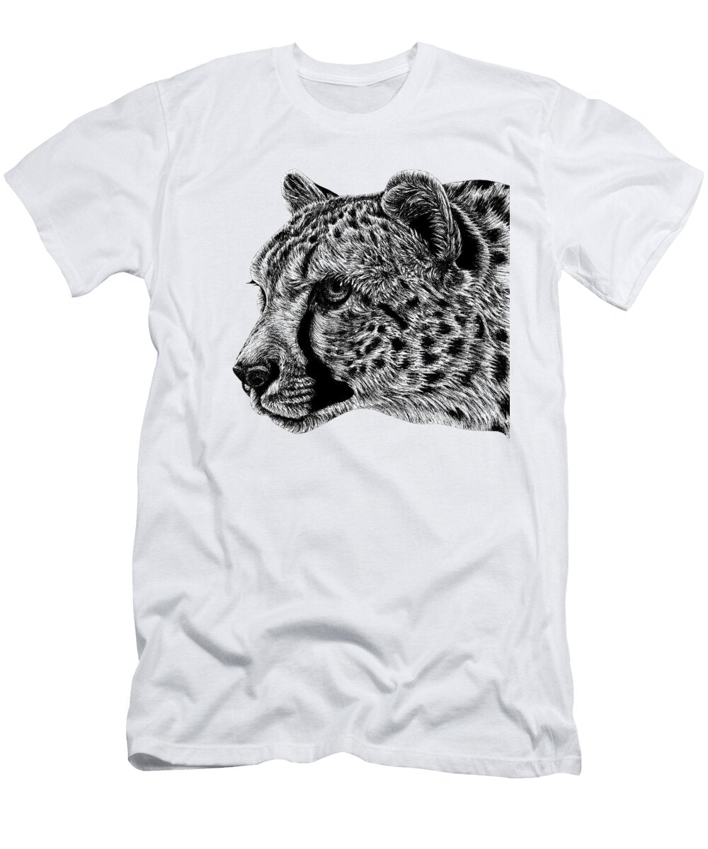 African Cheetah Illustration Loren Dowding T-Shirt